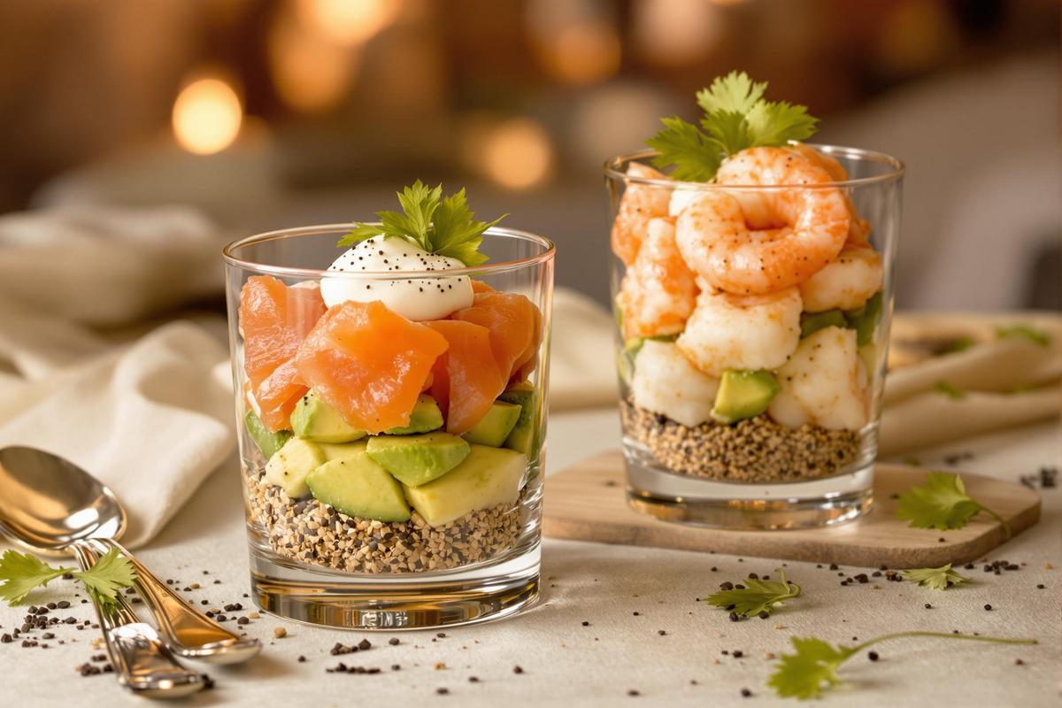 Verrines salées pour un apéritif réussi