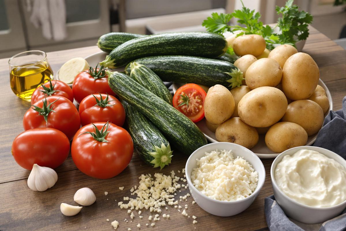 Ingrédients nécessaires pour le gratin