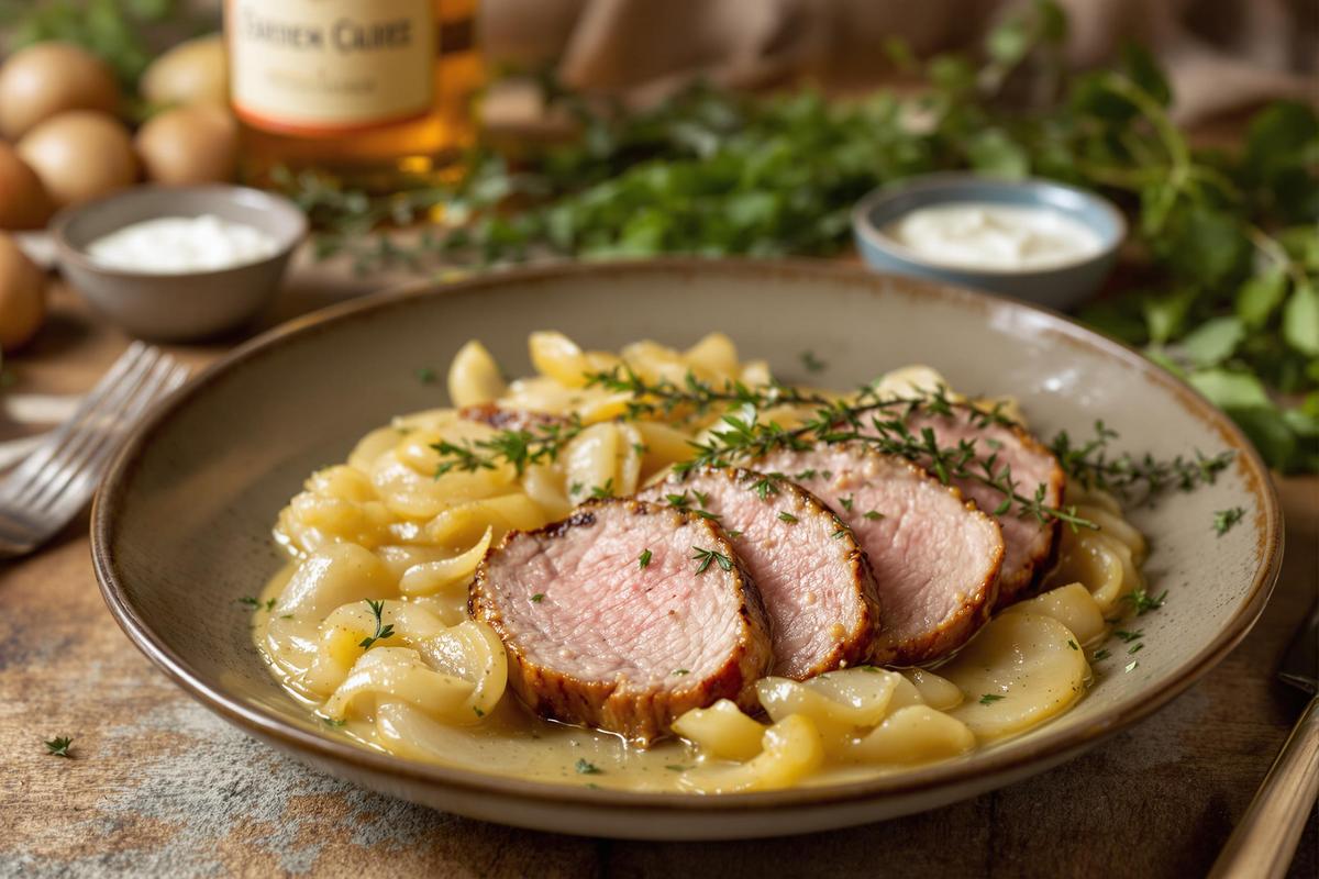 Ingrédients indispensables pour un filet mignon de porc au cidre