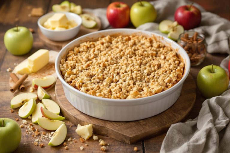 Crumble aux pommes facile et léger