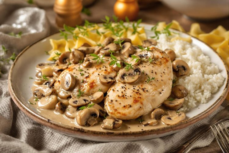 Recette poulet à la crème et aux champignons - Cuisinez pour vos papilles
