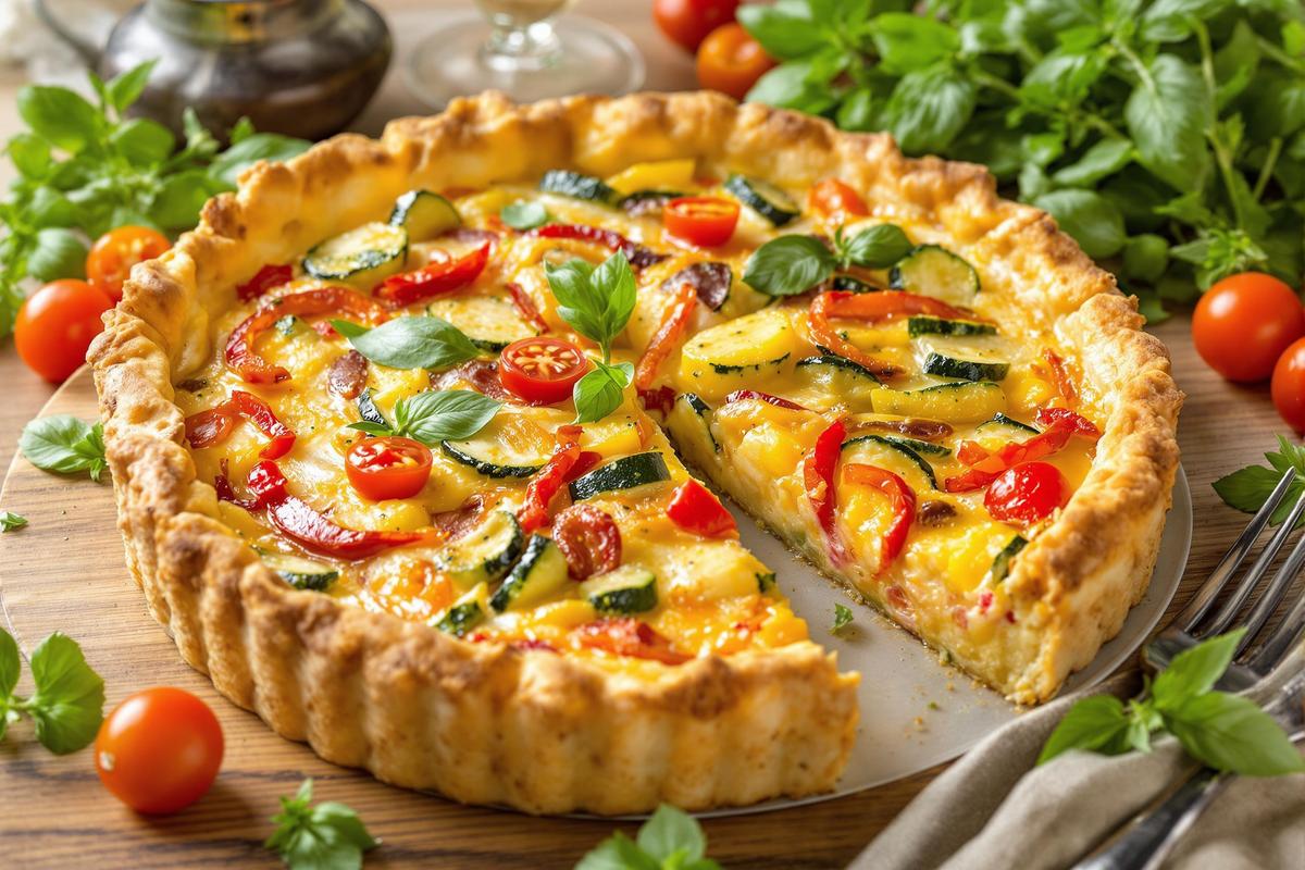 Recette quiche sans pâte aux légumes du soleil