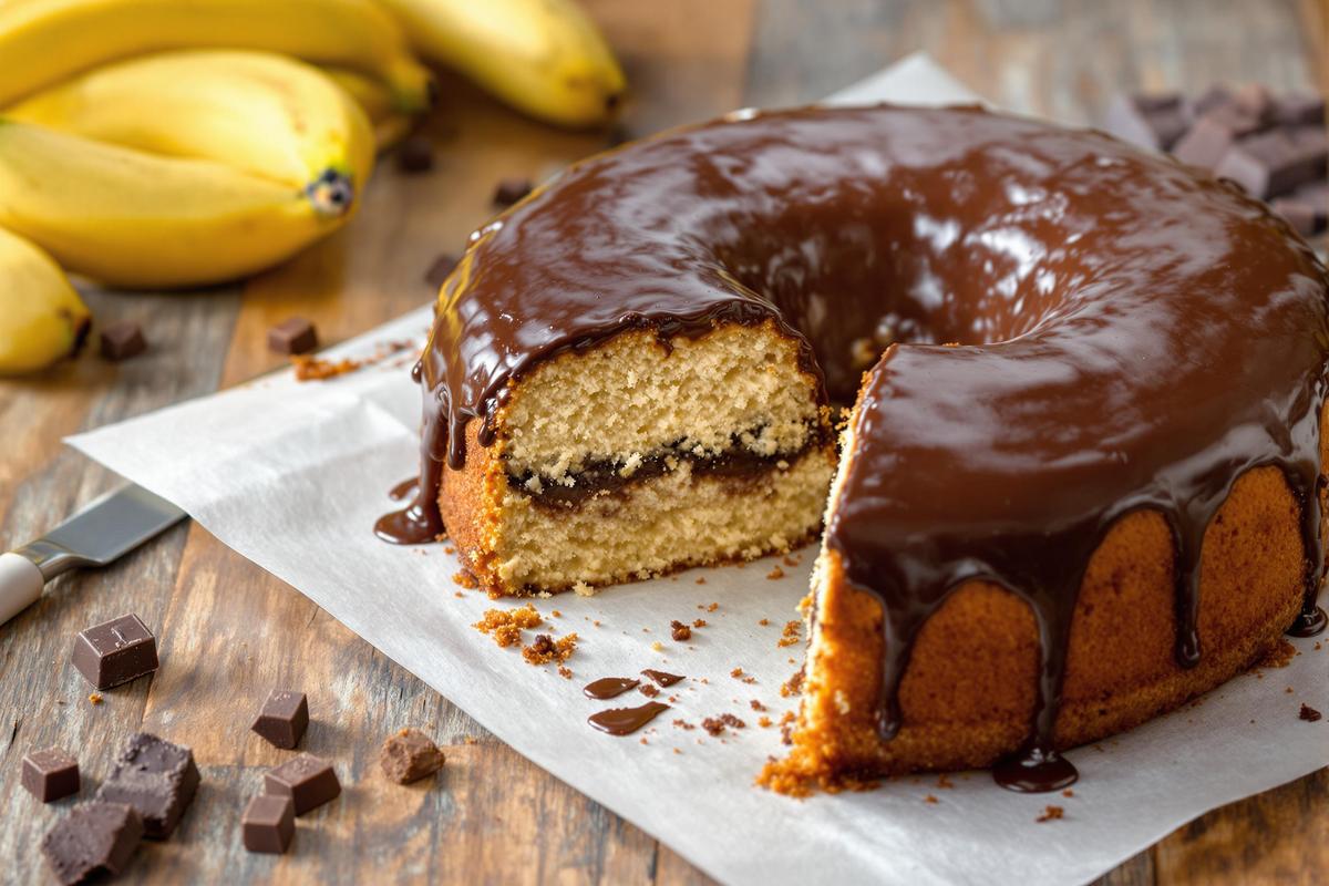 Ce gâteau à la banane et au chocolat fait l’unanimité en commentaires : voici la recette pour le tester !