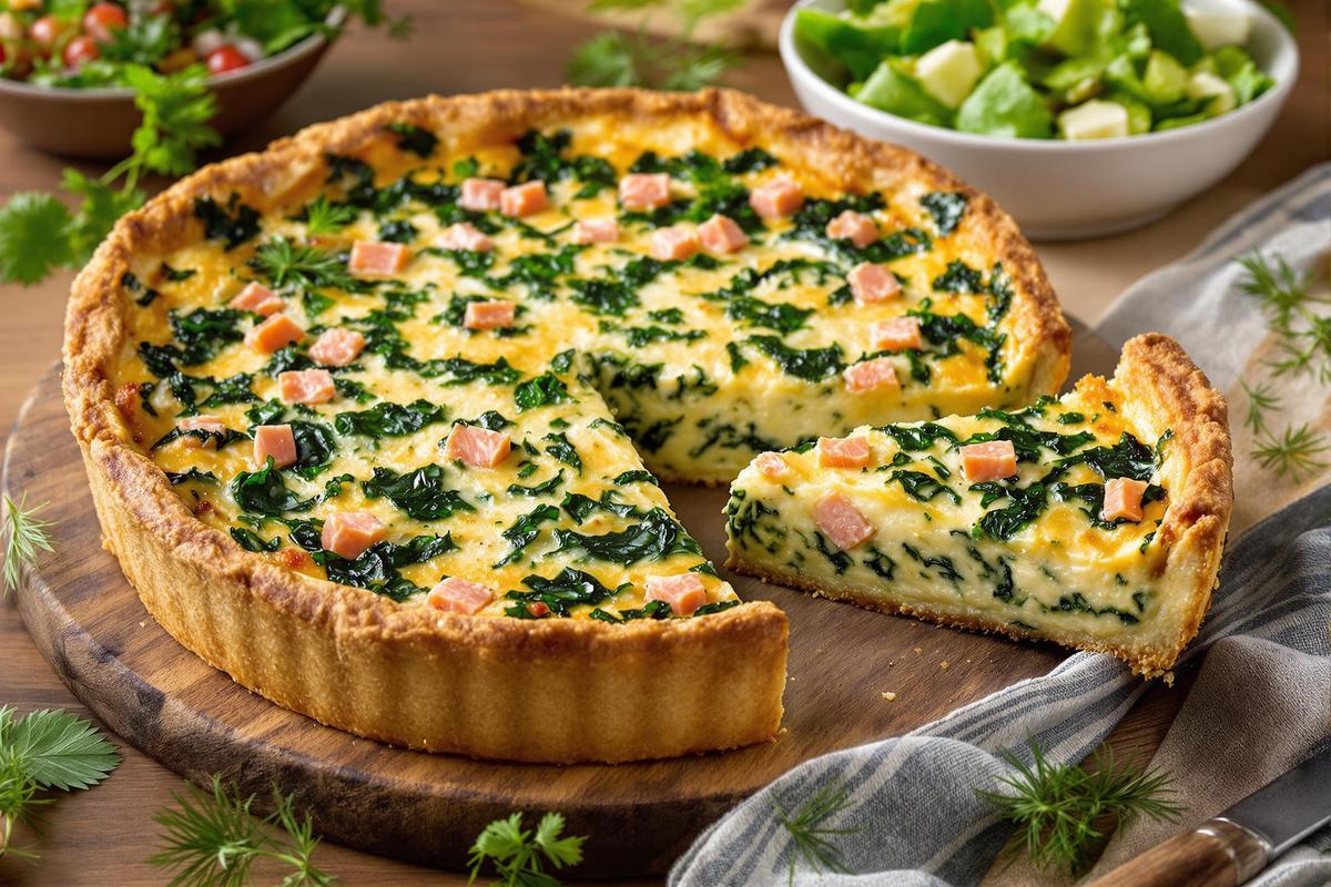 Recette de quiche aux épinards et saumon fumé: un mariage savoureux facile à réaliser