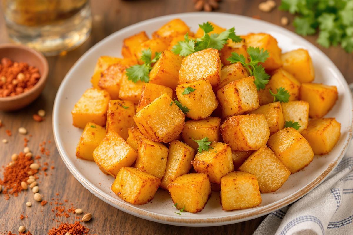 Recette facile et savoureuse de pommes de terre épicées faites maison