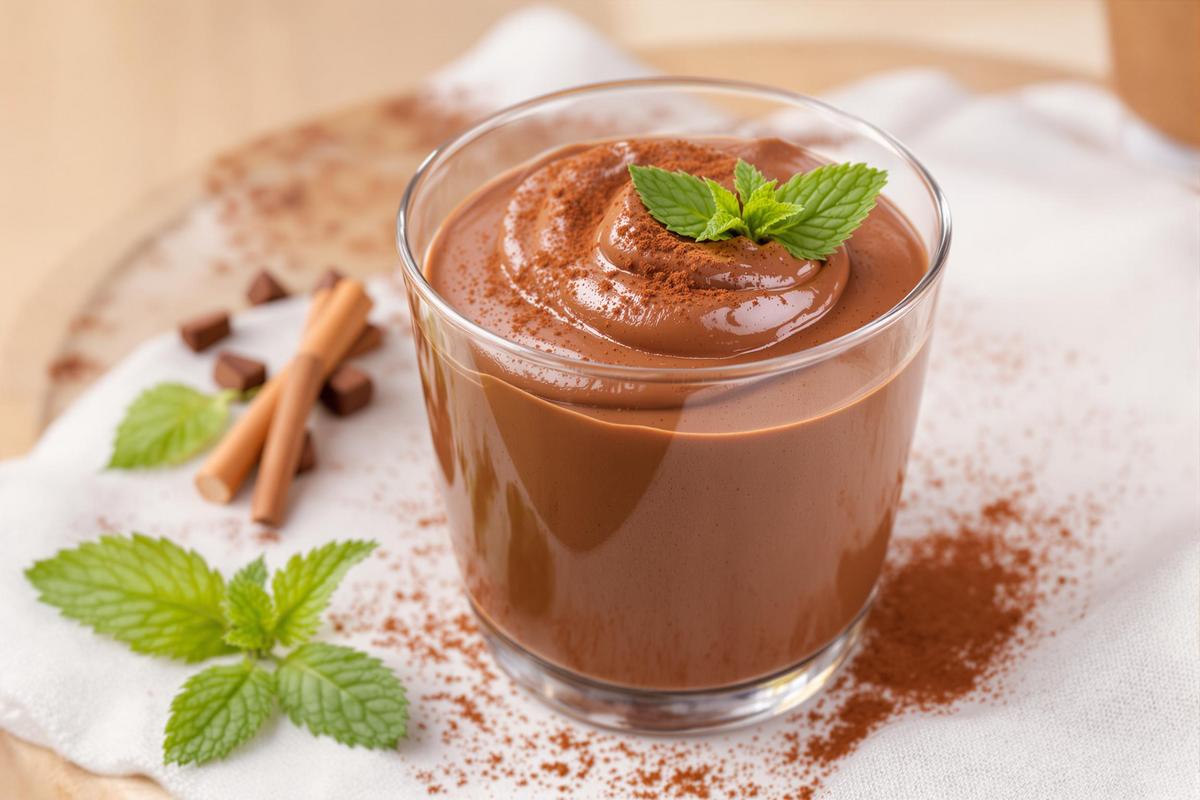 Mousse au chocolat bien ferme et intense